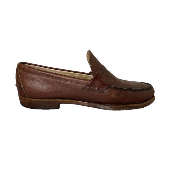 VTG Frye Brown Leather Penny Loafers Dress Shoes Men Sz 8.5 M Preppy Heritage main image 11